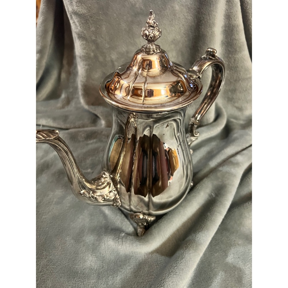 Gorham EP‎ YC1938 Silverplate 8 Cup Coffee Pot Vintage 10" Ornate Rococo Footed